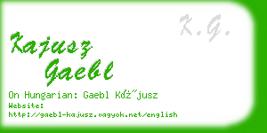 kajusz gaebl business card